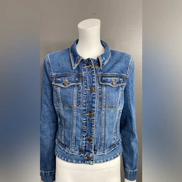 Free People Denim Button Up Jacket Size M - Picture 3 of 11